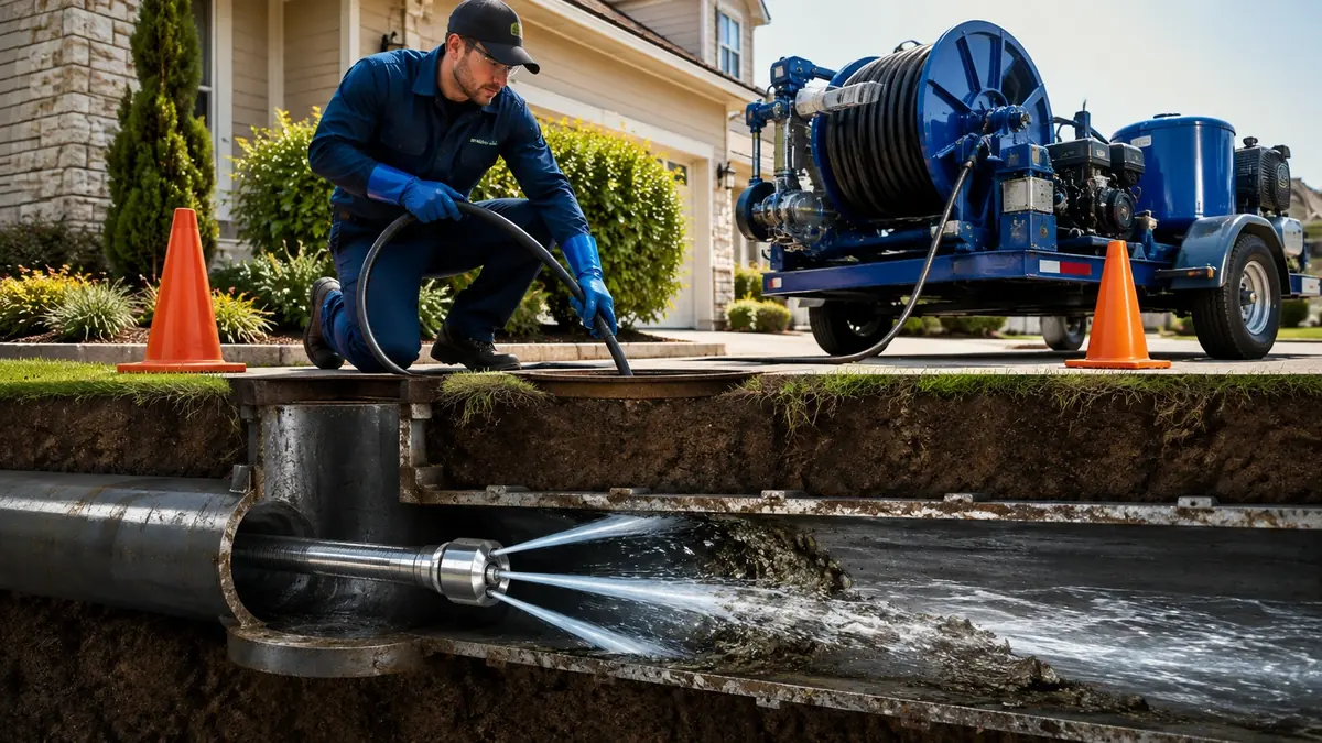 Main Sewer Line Hydro Jet Cleaning in Borrego Springs